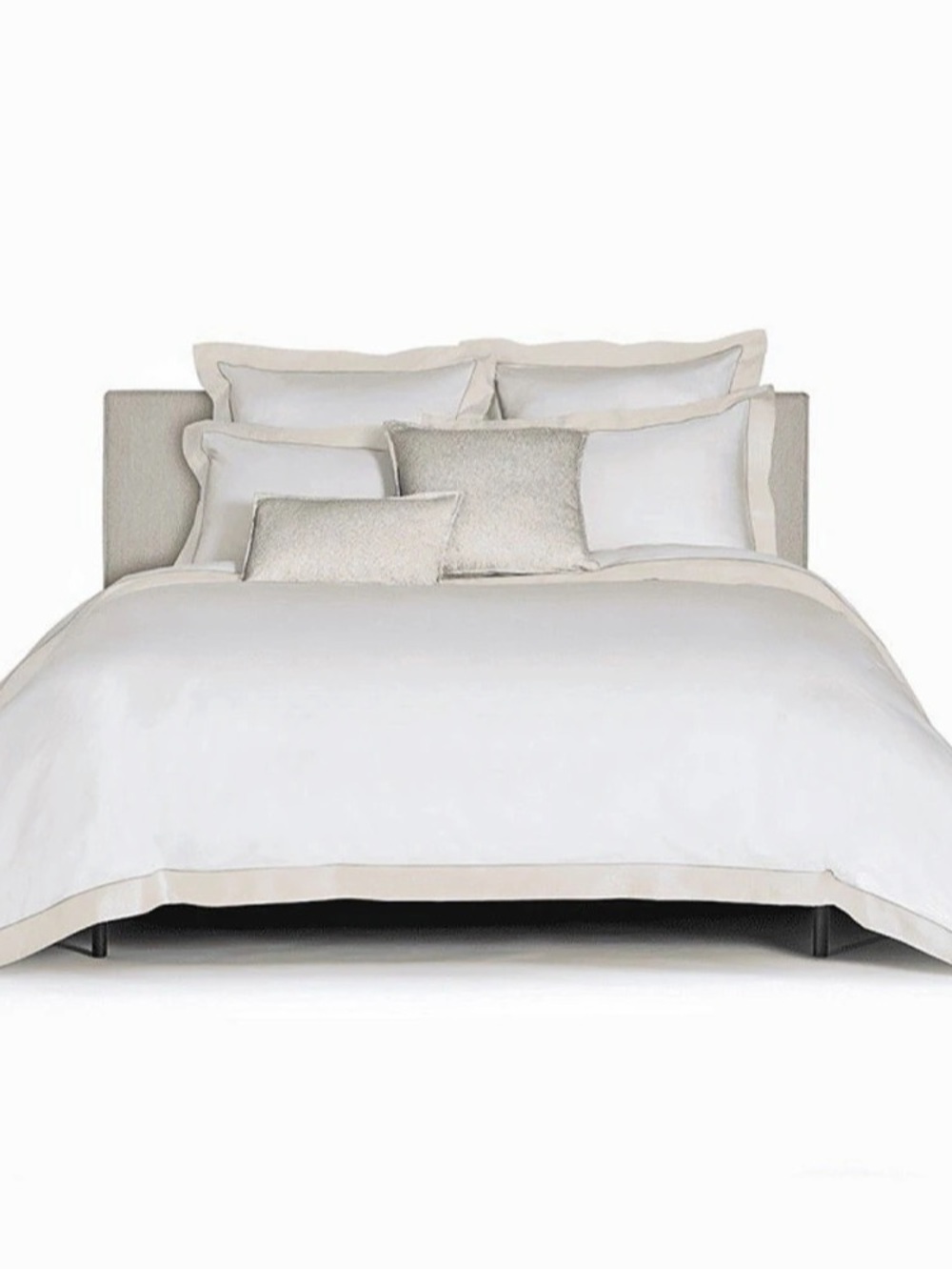 Fazzini Atelier Quadrilatero King Sheet Set - 600TC Italian Cotton Satin (White/